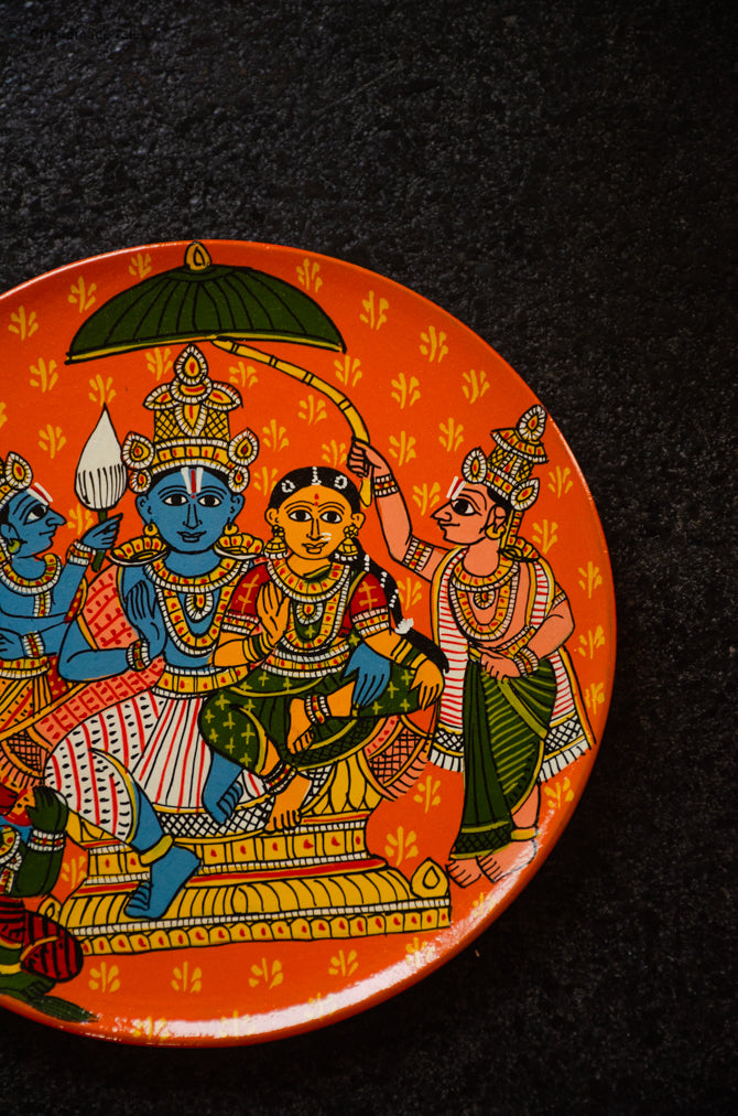 Handpainted Cherial Wall Plates - Ramayanam.