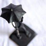 Shelter - Tribal Father and Child Sculpture, Handmade Dokra Style Metal Art.