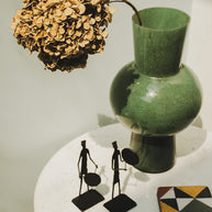 The Rhythm Keepers - Modern Dokra Tribal Musician Sculpture.