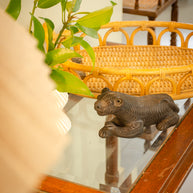 The Ranthambore Tiger - Black Terracotta Figurine