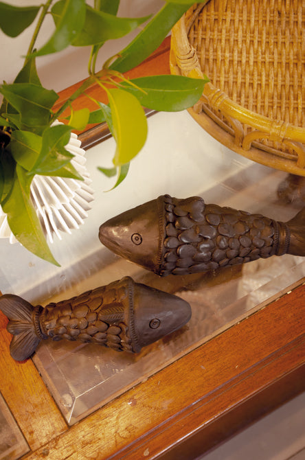 Matsya - Black Terracotta Fish Pair
