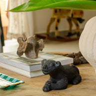 The Ranthambore Tiger - Black Terracotta Figurine