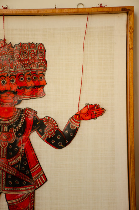 Ravana, the Ten-Faced King | Tholu Bommalata Leather Puppet