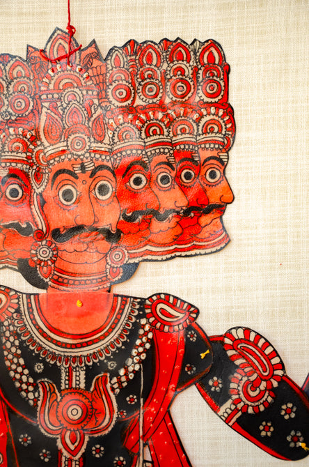 Ravana, the Ten-Faced King | Tholu Bommalata Leather Puppet