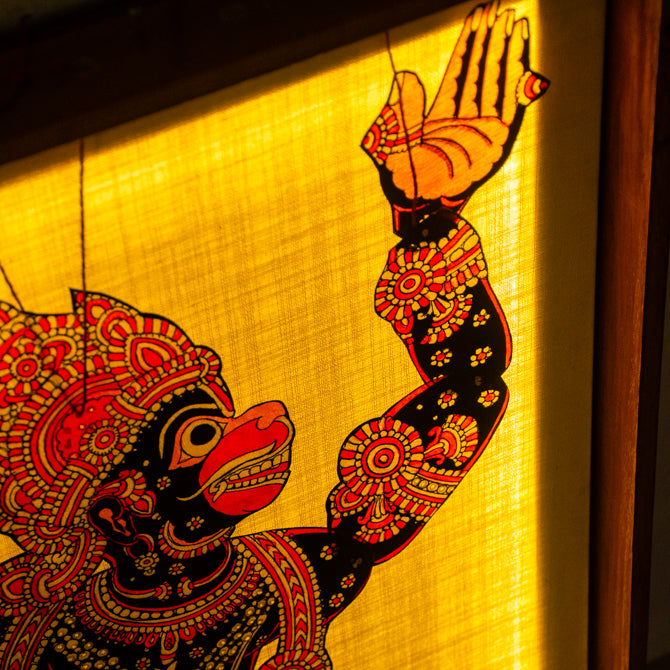 Hanuman in the Lankadhahana | Tholu Bommalata Leather Puppet