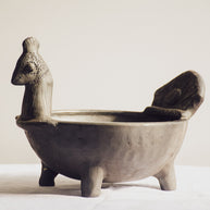 Pakshi Uruli - Black Terracotta Bird-Goddess Bowl