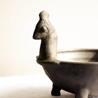 Pakshi Uruli - Black Terracotta Bird-Goddess Bowl