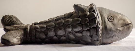 Matsya - Black Terracotta Fish Pair