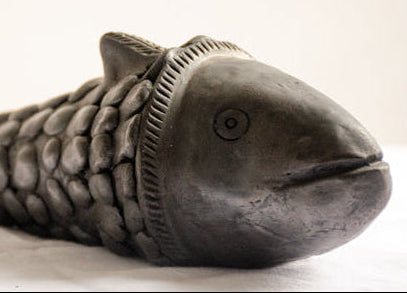 Matsya - Black Terracotta Fish Pair