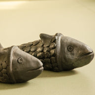 Matsya - Black Terracotta Fish Pair