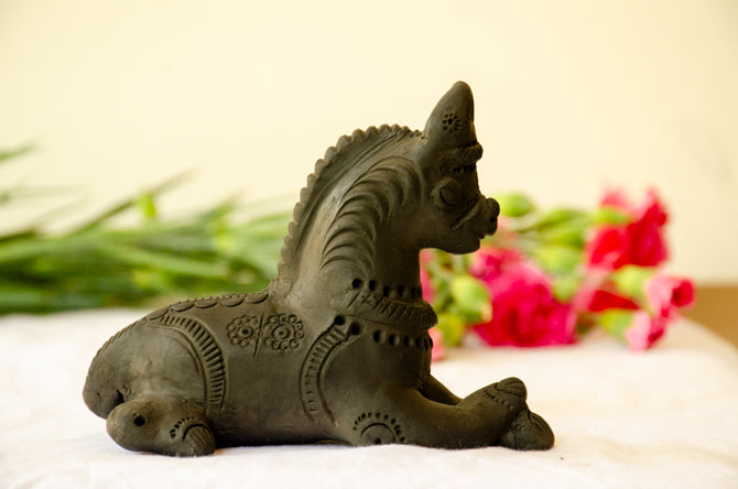 ASHVA - Black Terracotta Horse