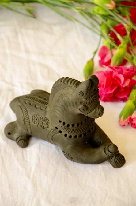 ASHVA - Black Terracotta Horse