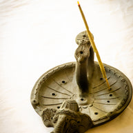 Gaja - Black Terracotta Elephant Incense Dish