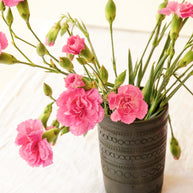 Vasa - Black Terracotta Circle Vase | Sawaii Pottery