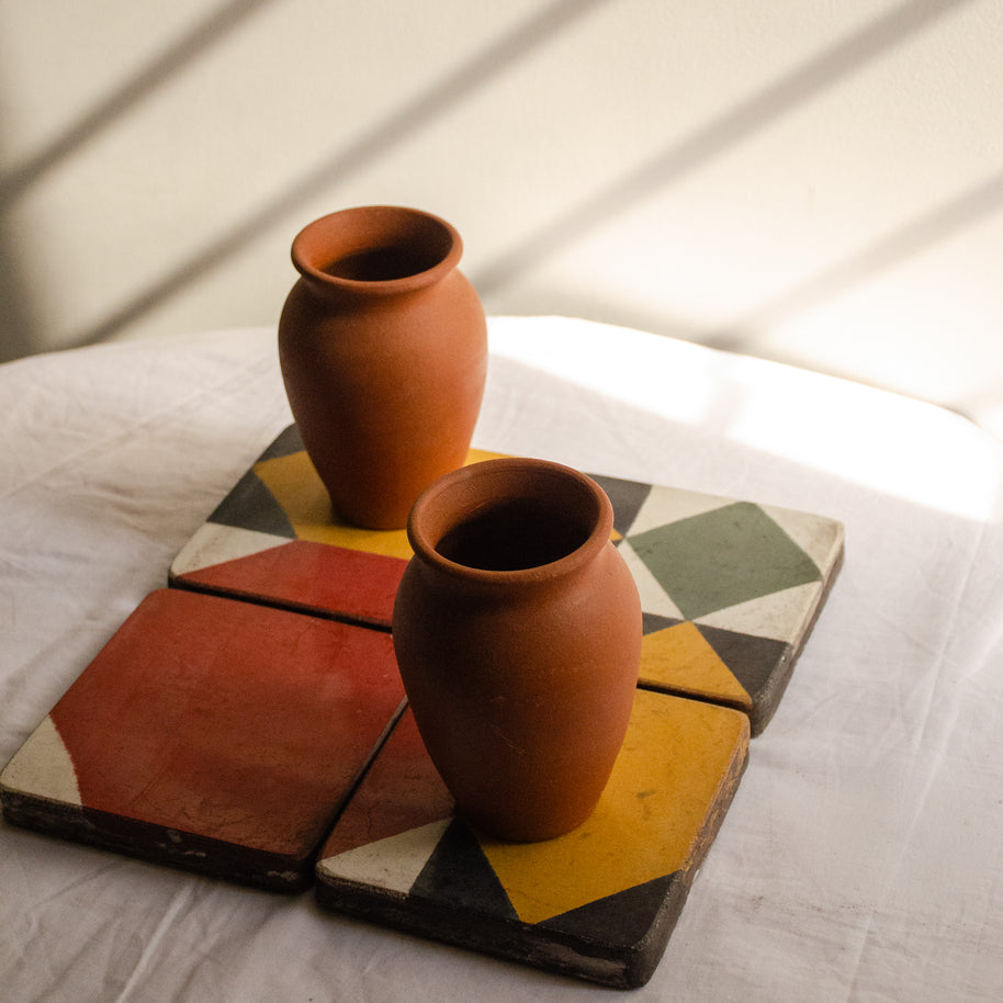 Athangudi Tiles - Geometric Pattern 1 - Set of 4