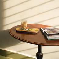 Athangudi Tiles - Oval Tray - Vine