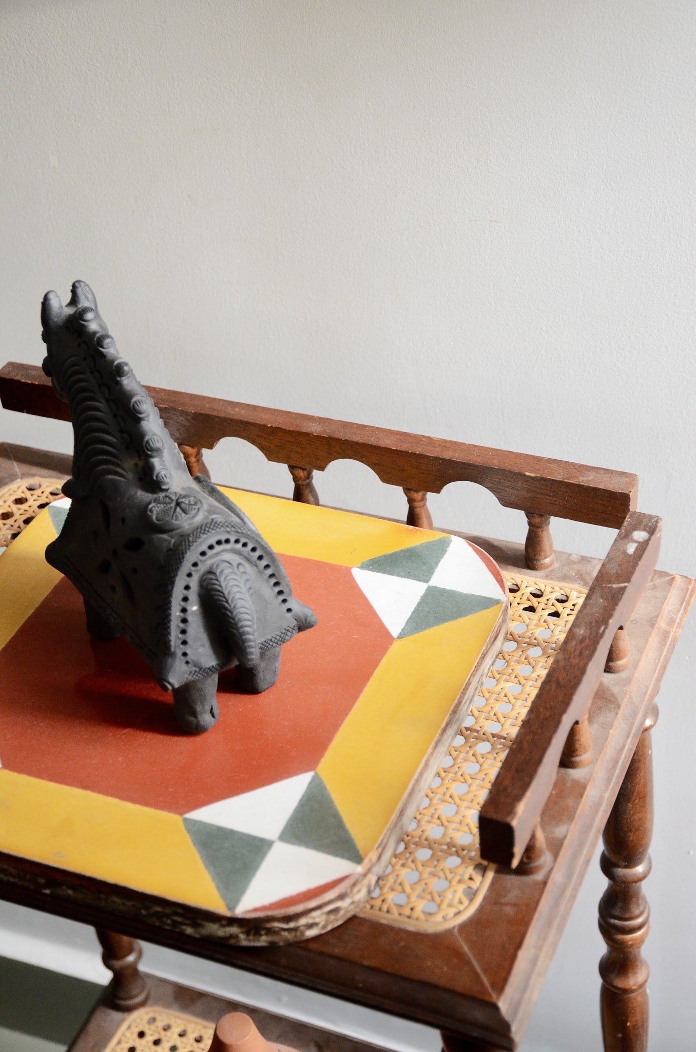 DHUPA - Black Terracotta Horse Incense Holder