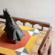 DHUPA - Black Terracotta Horse Incense Holder