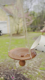 Load and play video in Gallery viewer, Dhaya Handmade Terracotta Hanging Planter &amp; Bird Feeder
