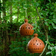 Set of 2 Kayal Terracotta Hanging Pendant Light