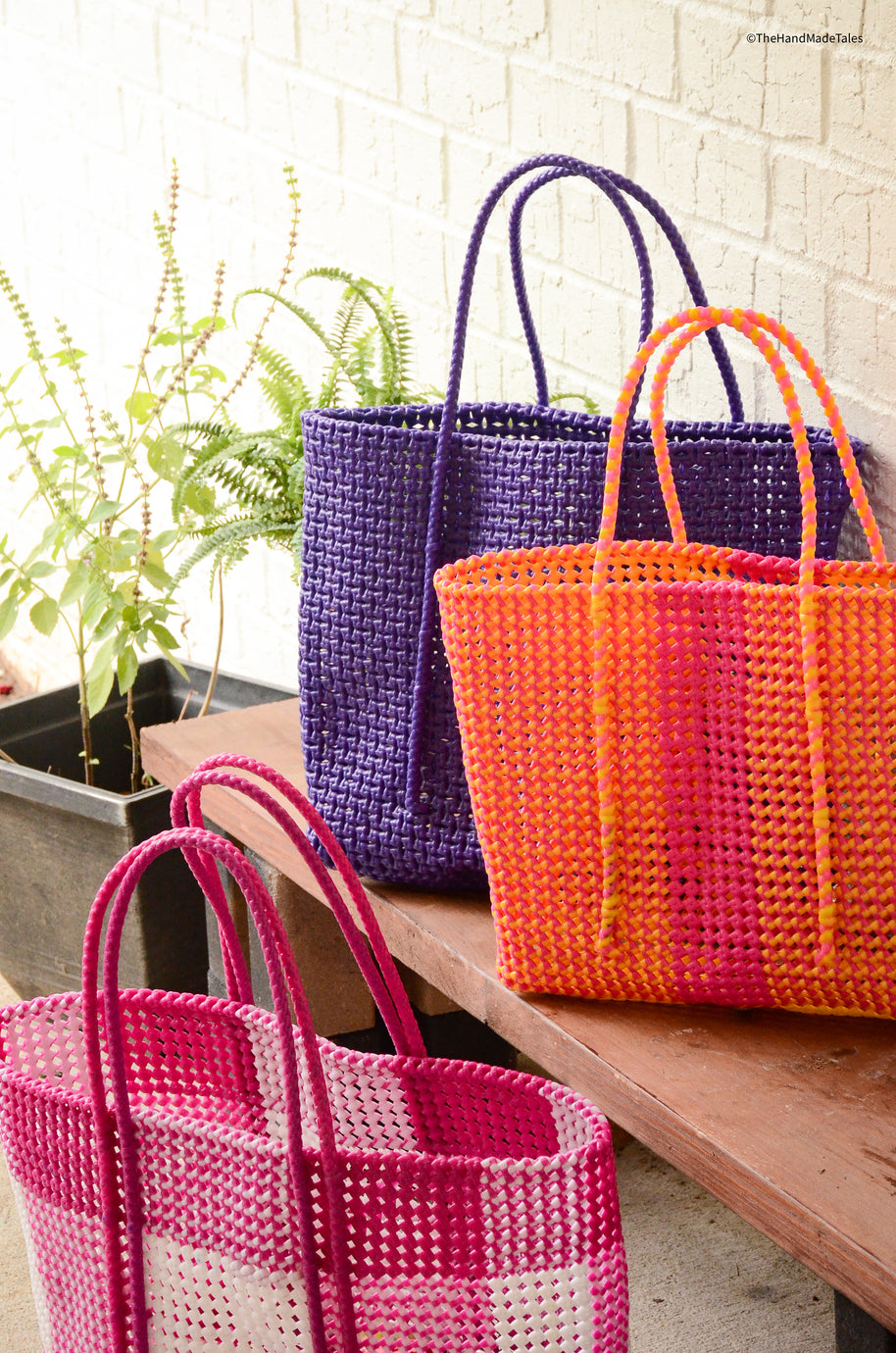 Made to Order - Purple Haze - Large Market bag, South Indian Wire Koodai