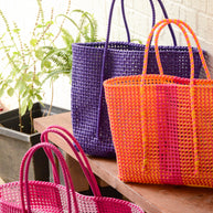 Made to Order - Purple Haze - Large Market bag, South Indian Wire Koodai