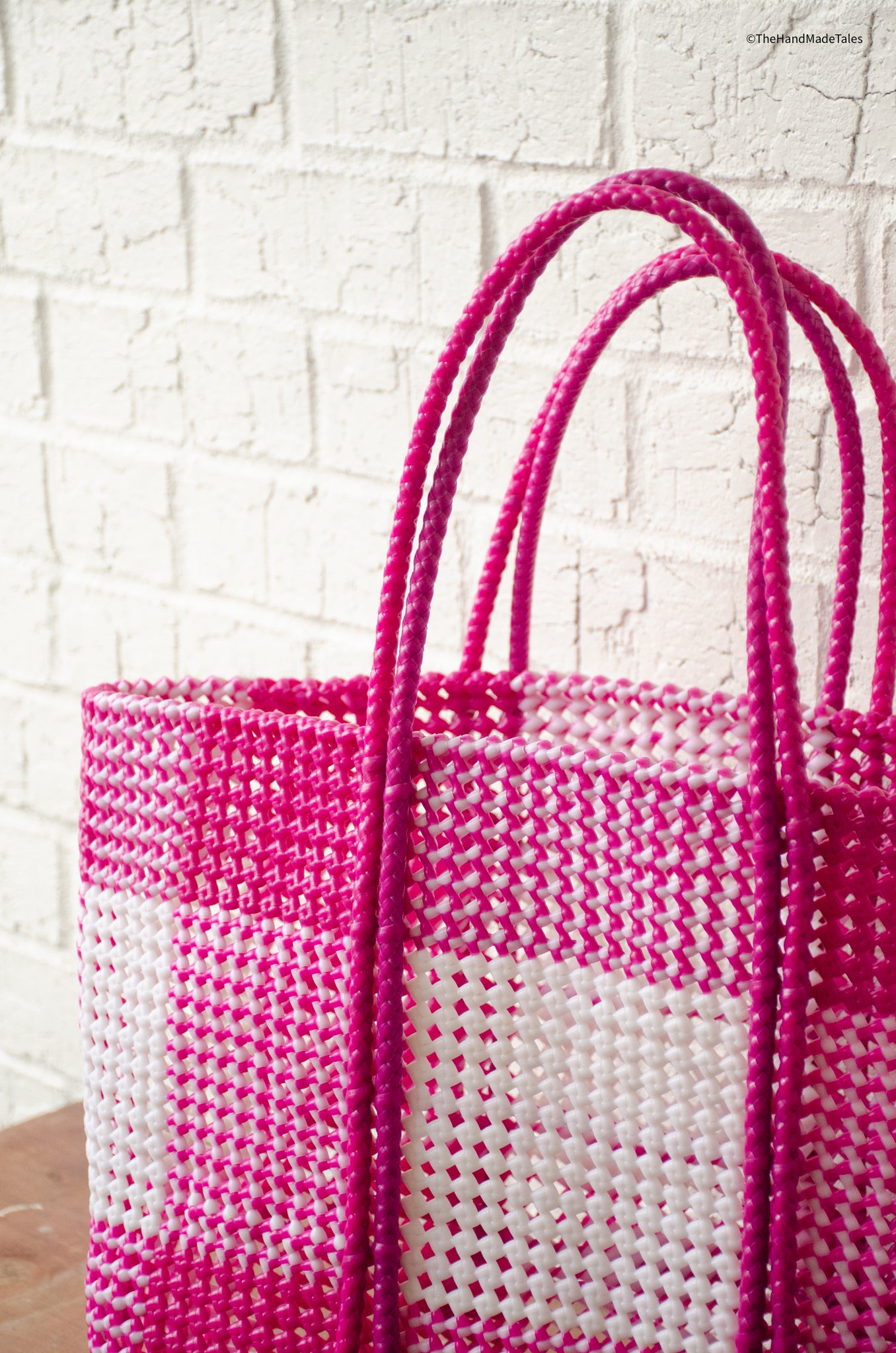 Made to Order - Pink Checkers - Large Market bag, South Indian Tote.