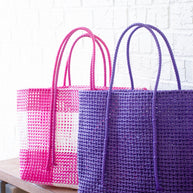 Made to Order - Purple Haze - Large Market bag, South Indian Wire Koodai