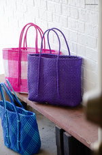Load image into Gallery viewer, Purple Haze - Large Market bag, South Indian Wire Koodai
