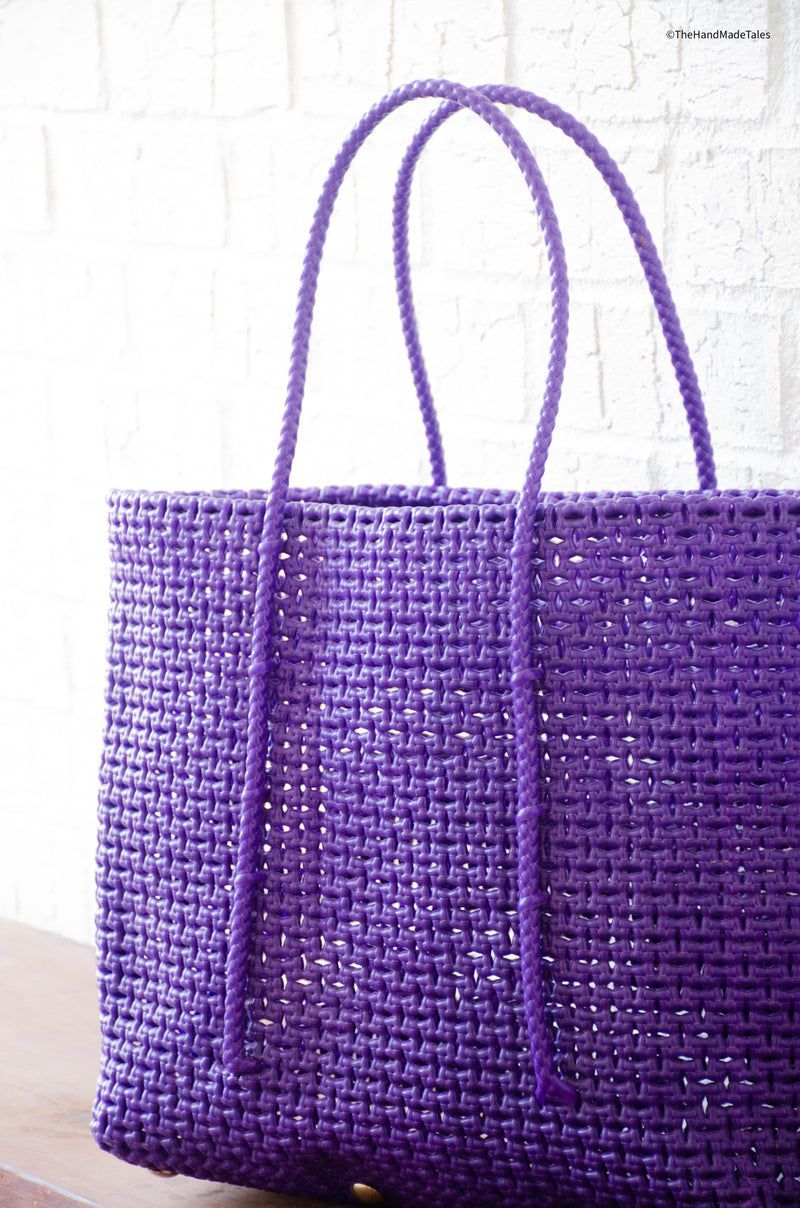 Purple Haze - Large Market bag, South Indian Wire Koodai