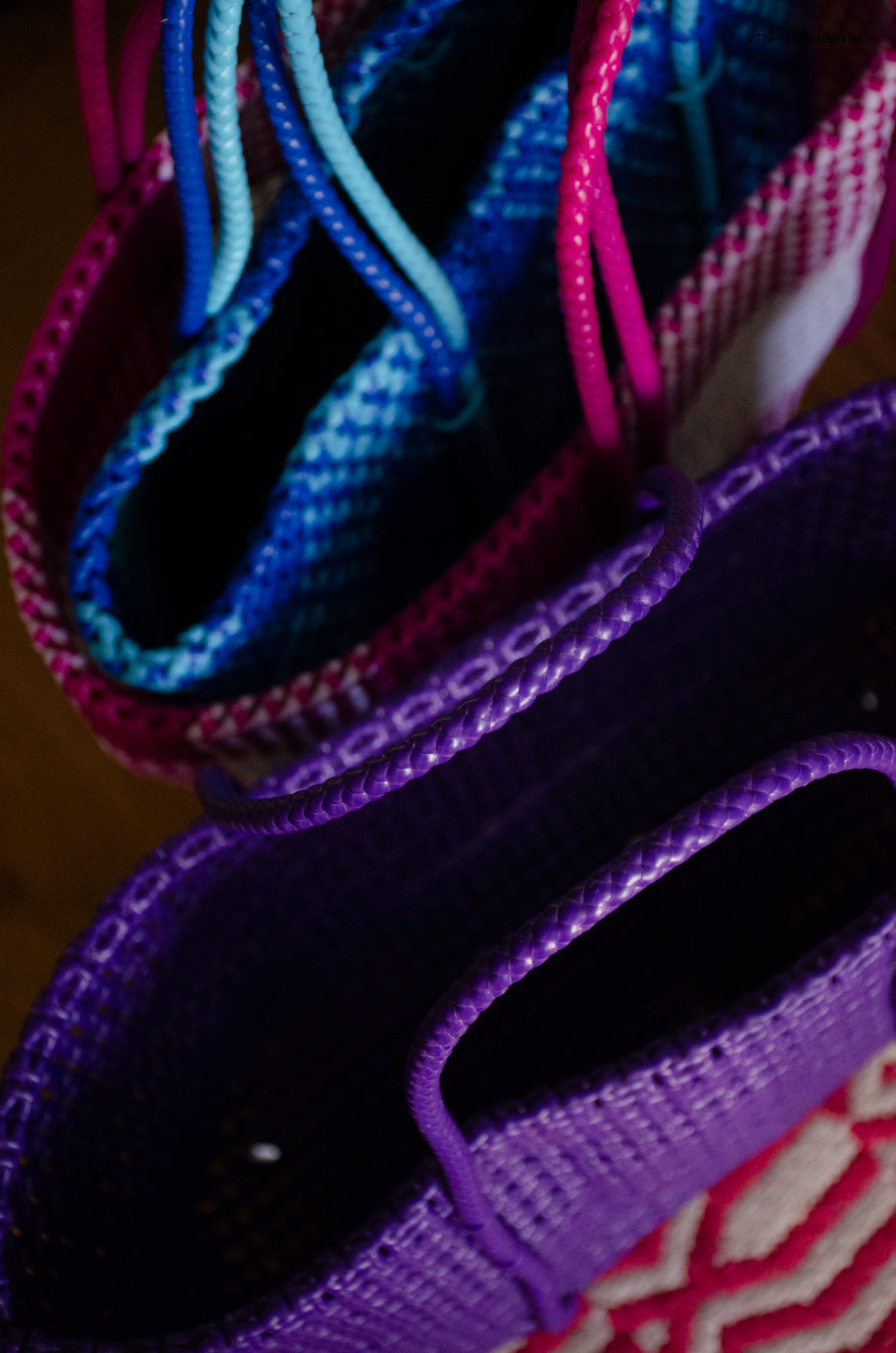 Made to Order - Purple Haze - Large Market bag, South Indian Wire Koodai