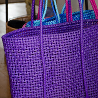 Made to Order - Purple Haze - Large Market bag, South Indian Wire Koodai