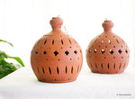 Load image into Gallery viewer, Set of 2 Kayal Terracotta Hanging Pendant Light
