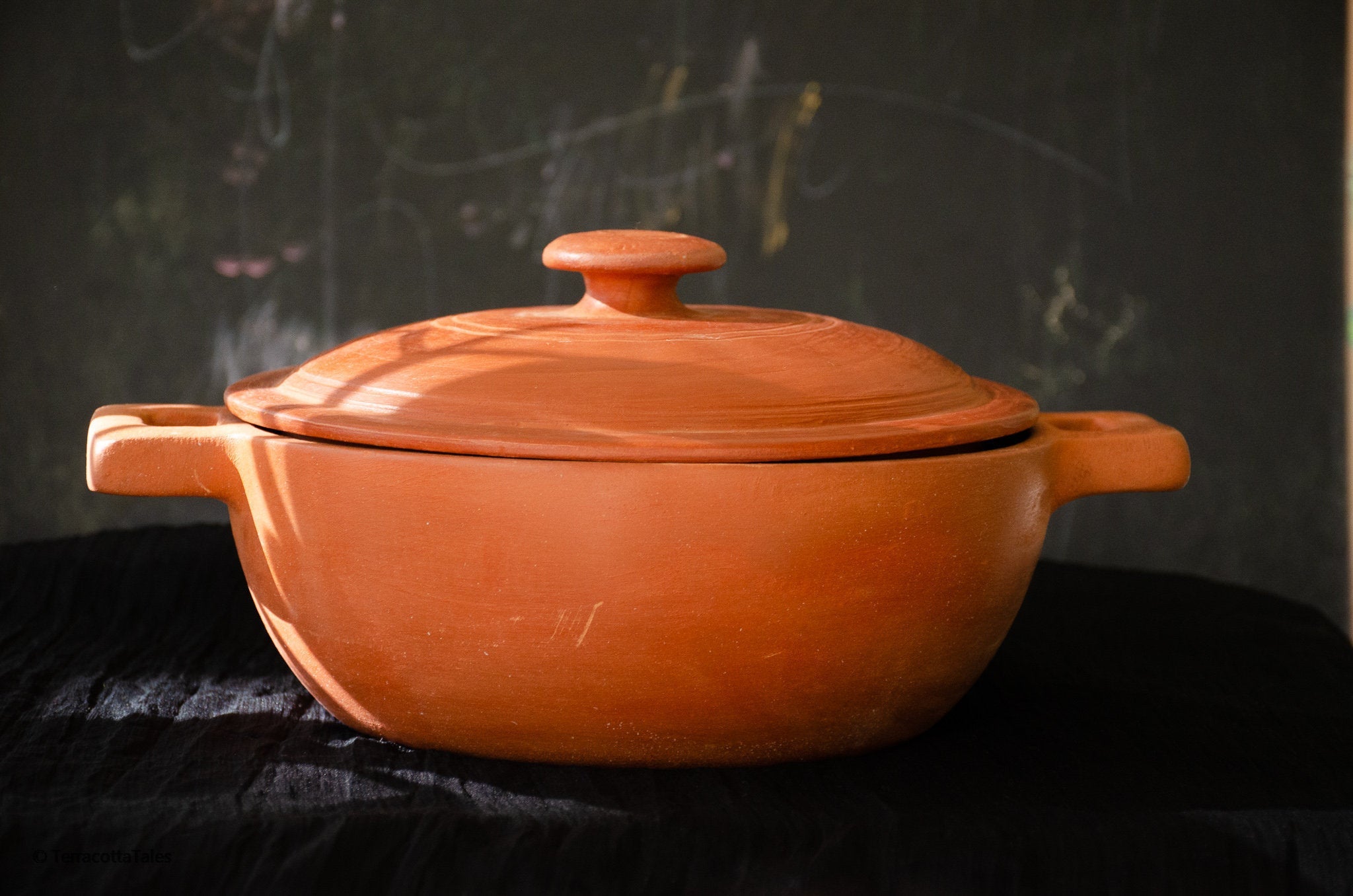 Meera Handmade Terracotta cookware, Clay Cooking Pot with Lid