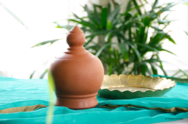 Alicia Handmade Terracotta Salt Jar.