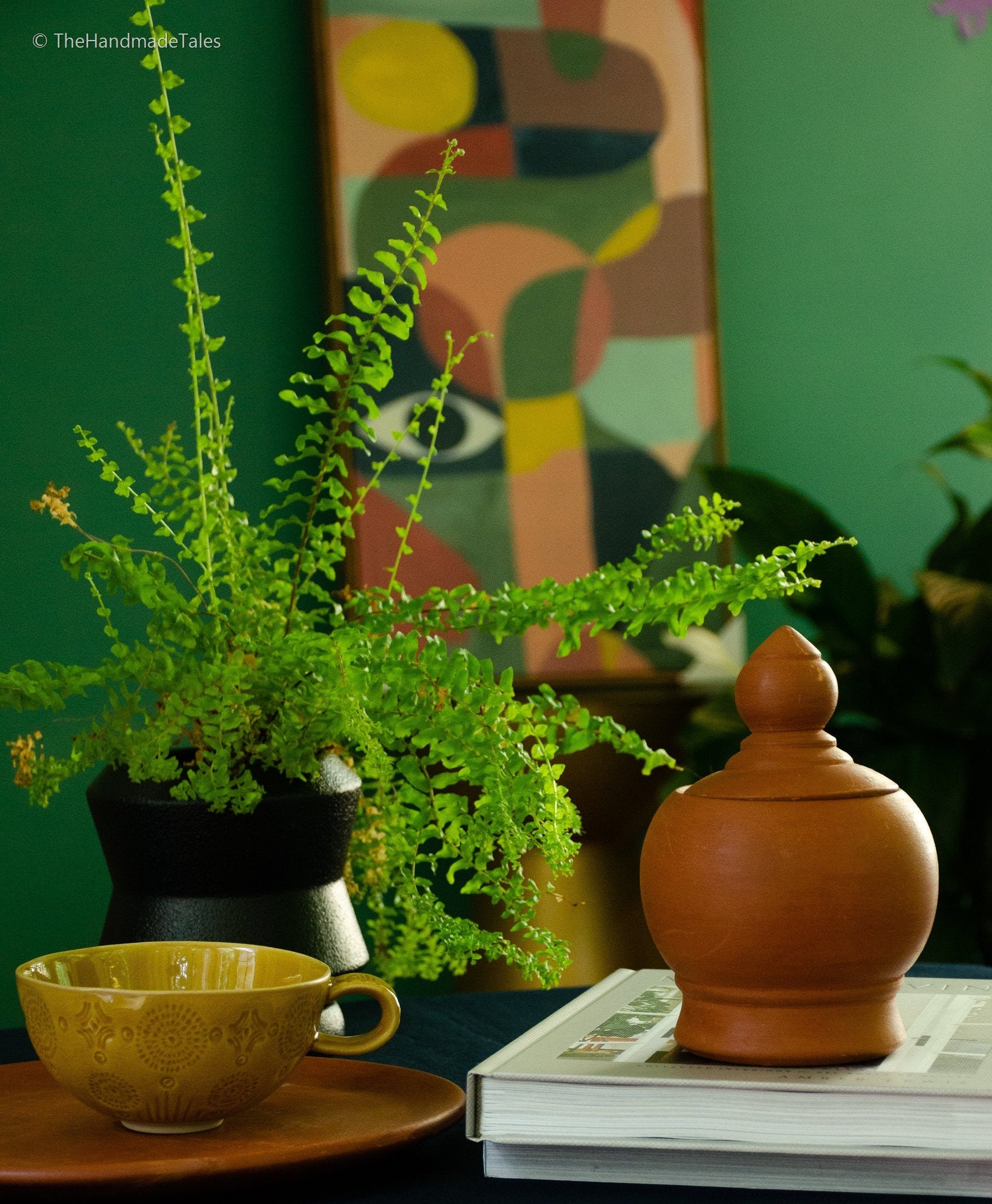 Alicia Handmade Terracotta Salt Jar.