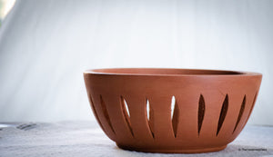 Handmade Berry Bowl, Fruit Bowl, Kitchen Colander, Clay Bowl